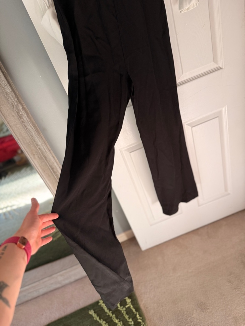 New STAUD Palladium Jumpsuit Off-Shoulder Two-Tone Jumpsuit - Black & White S/4 - Picture 12 of 15